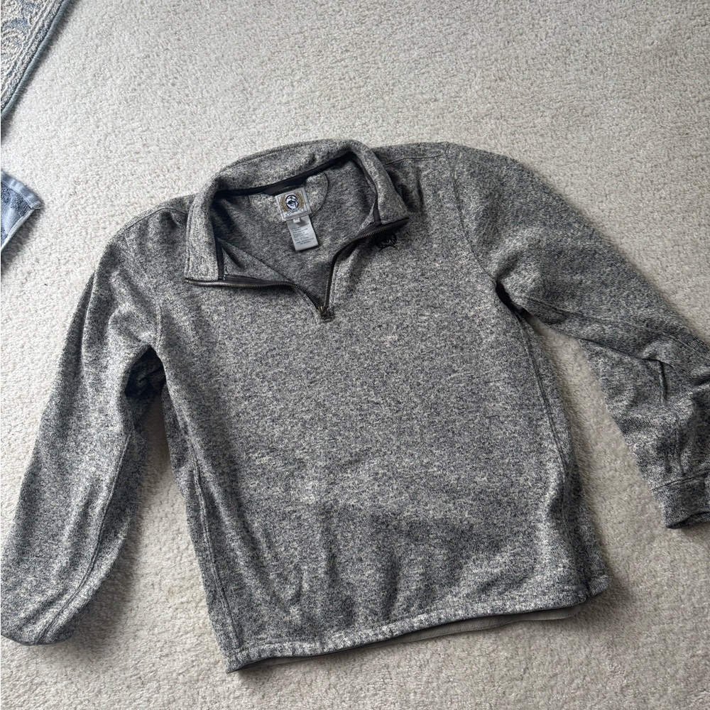 Cinch Men's Heather Gray Zip-Up Sweater